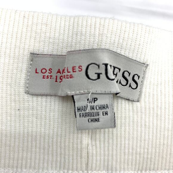 Guess Pull On Wide Leg Pants Womens Size Small Blue White Striped 100% Linen - Picture 6 of 8